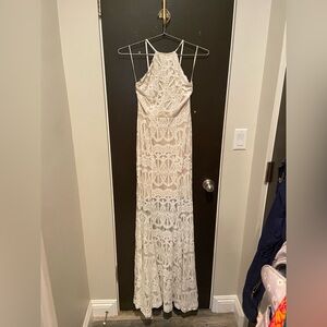 Missguided White Lace Maxi Dress